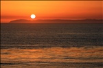 The sun and Catalina Island